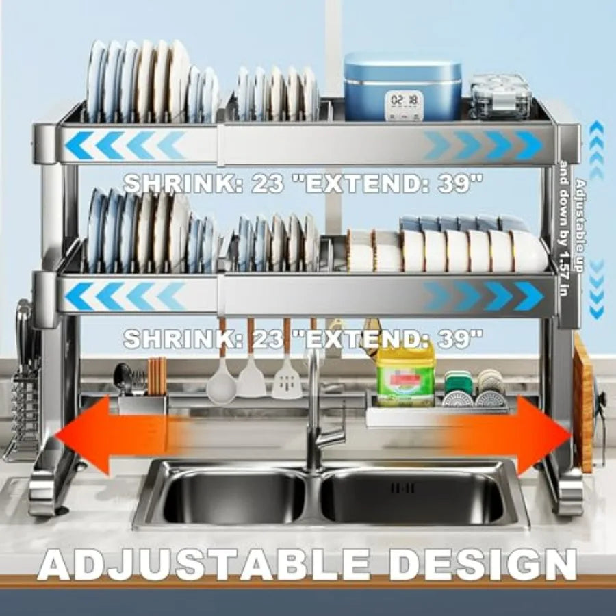 Dish Rack 3 Tier Full 304 Stainless Steel
