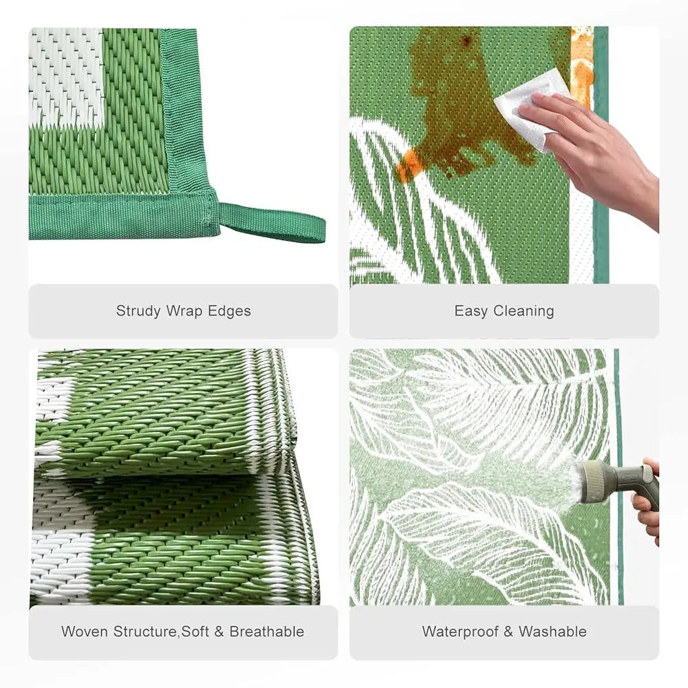 Outdoor Rug, 9X12Ft Waterproof