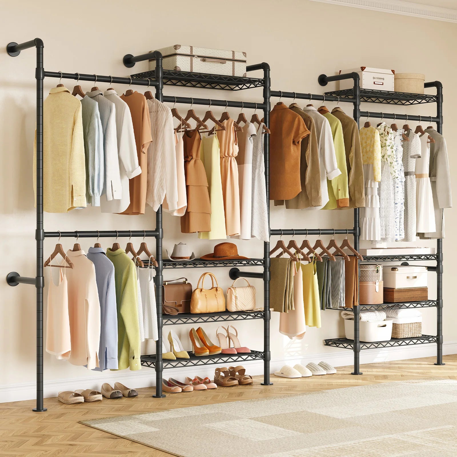Wall Mounted Pipe Clothes Rack