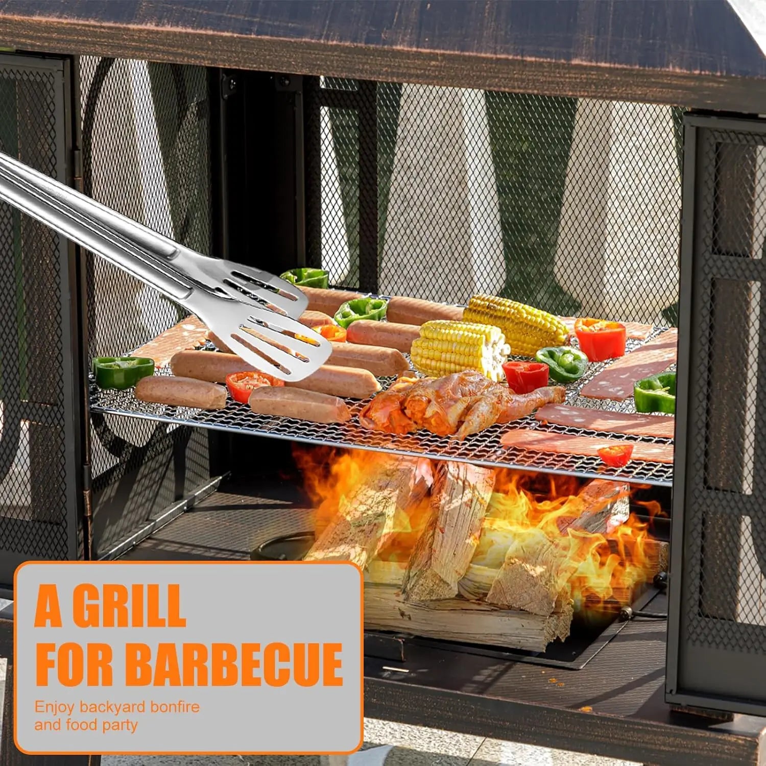 Metal Chiminea/Fire Pit/Grill/Wood Burning Fire
