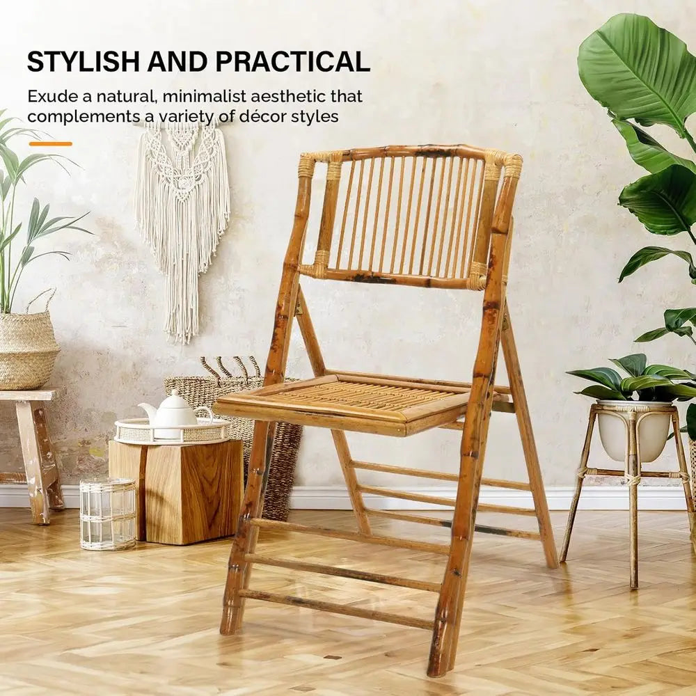 Vintage Bamboo Folding Chairs 4