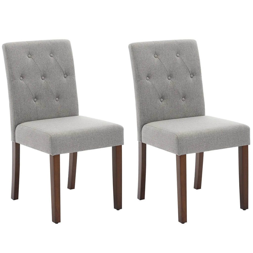 2 Upholstered Parsons w/Nailhead Trim