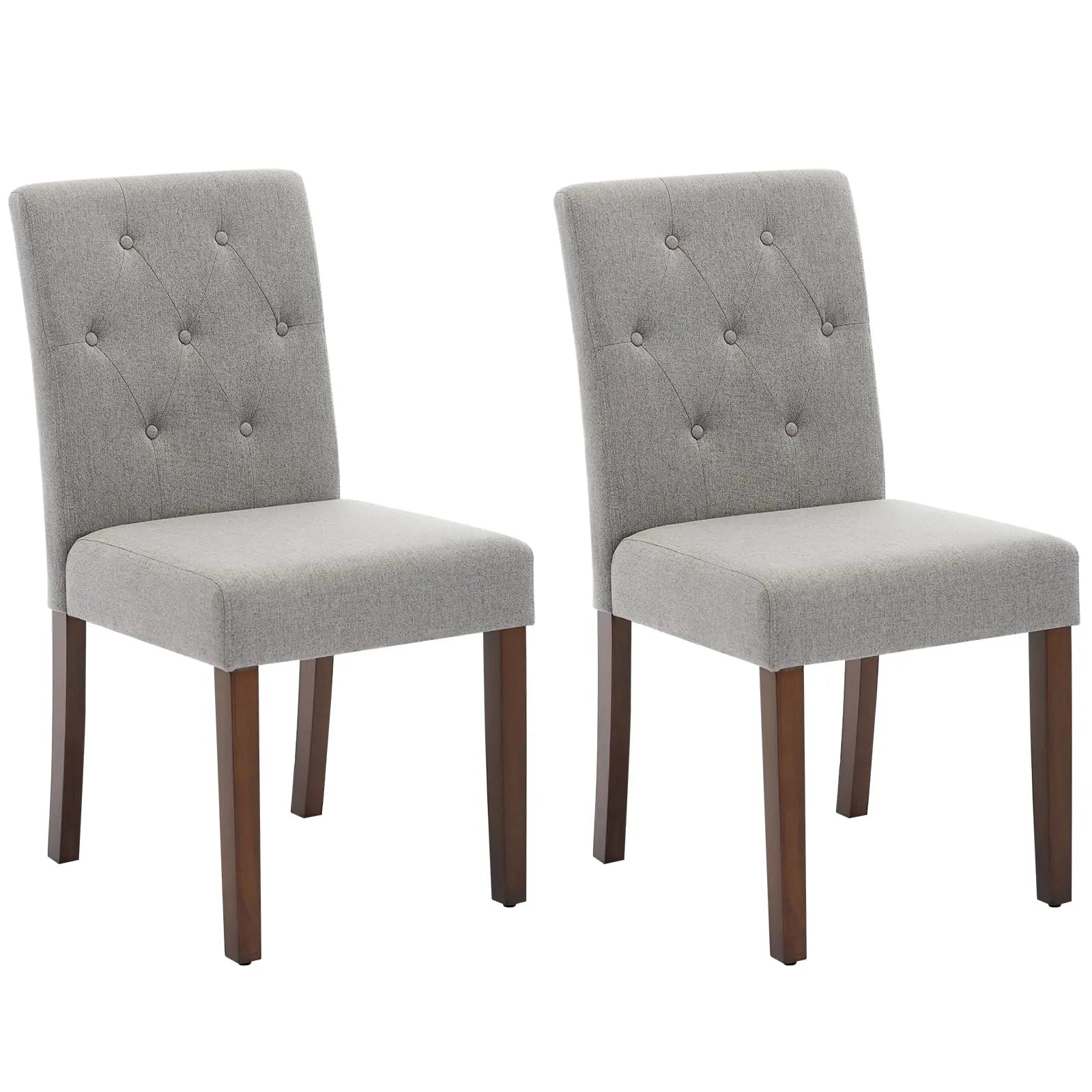 2 Upholstered Parsons w/Nailhead Trim