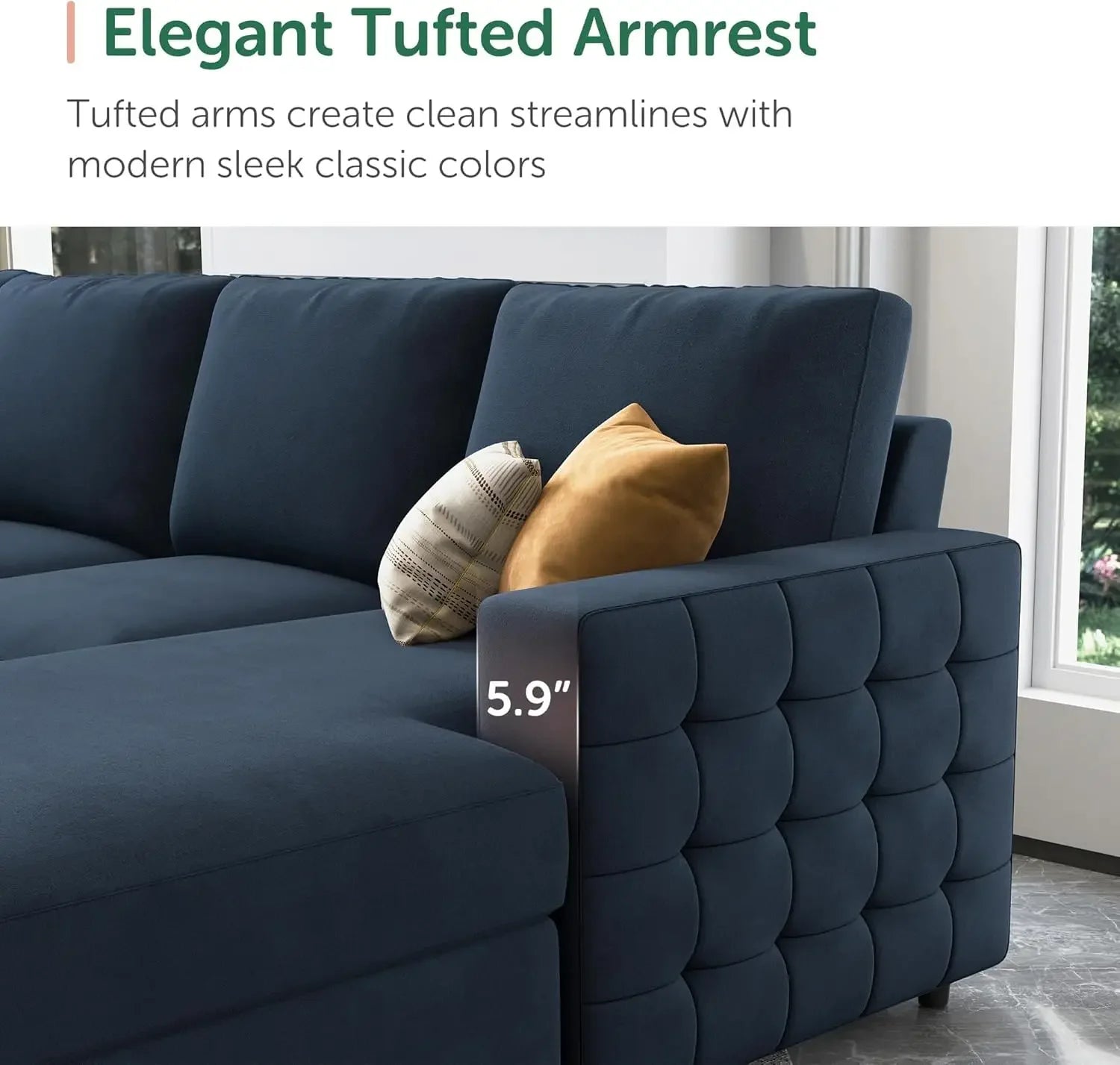 Sectional Sleeper Sofa w/Pull Out Bed