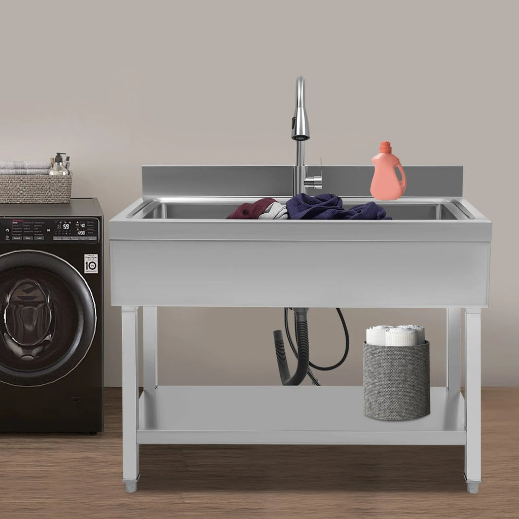 Stainless Utility Sink Single Bowl 13Gal