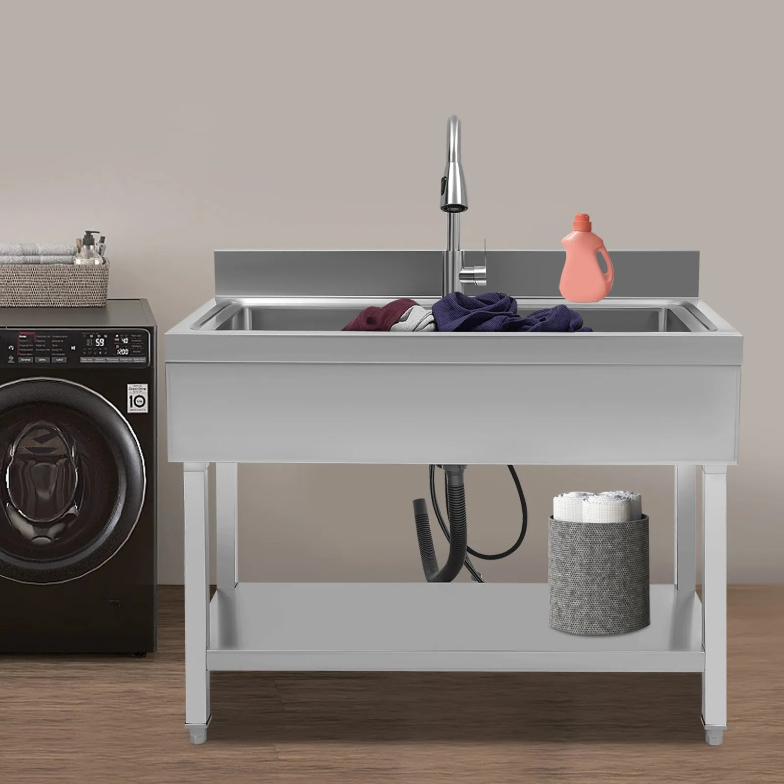 Stainless Utility Sink Single Bowl 13Gal