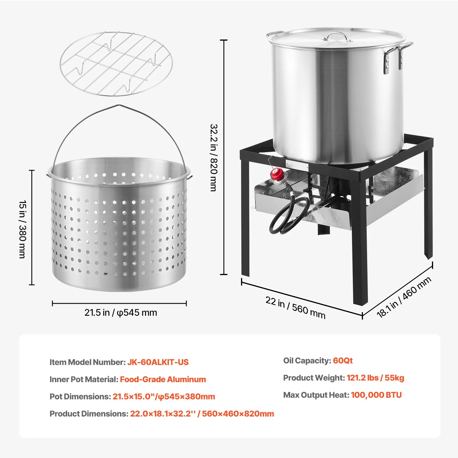 60/80/100Qt Seafood Boiling Kit, Strainer