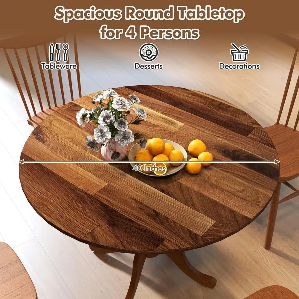 40" Round Wooden for 4 Trestle Legs
