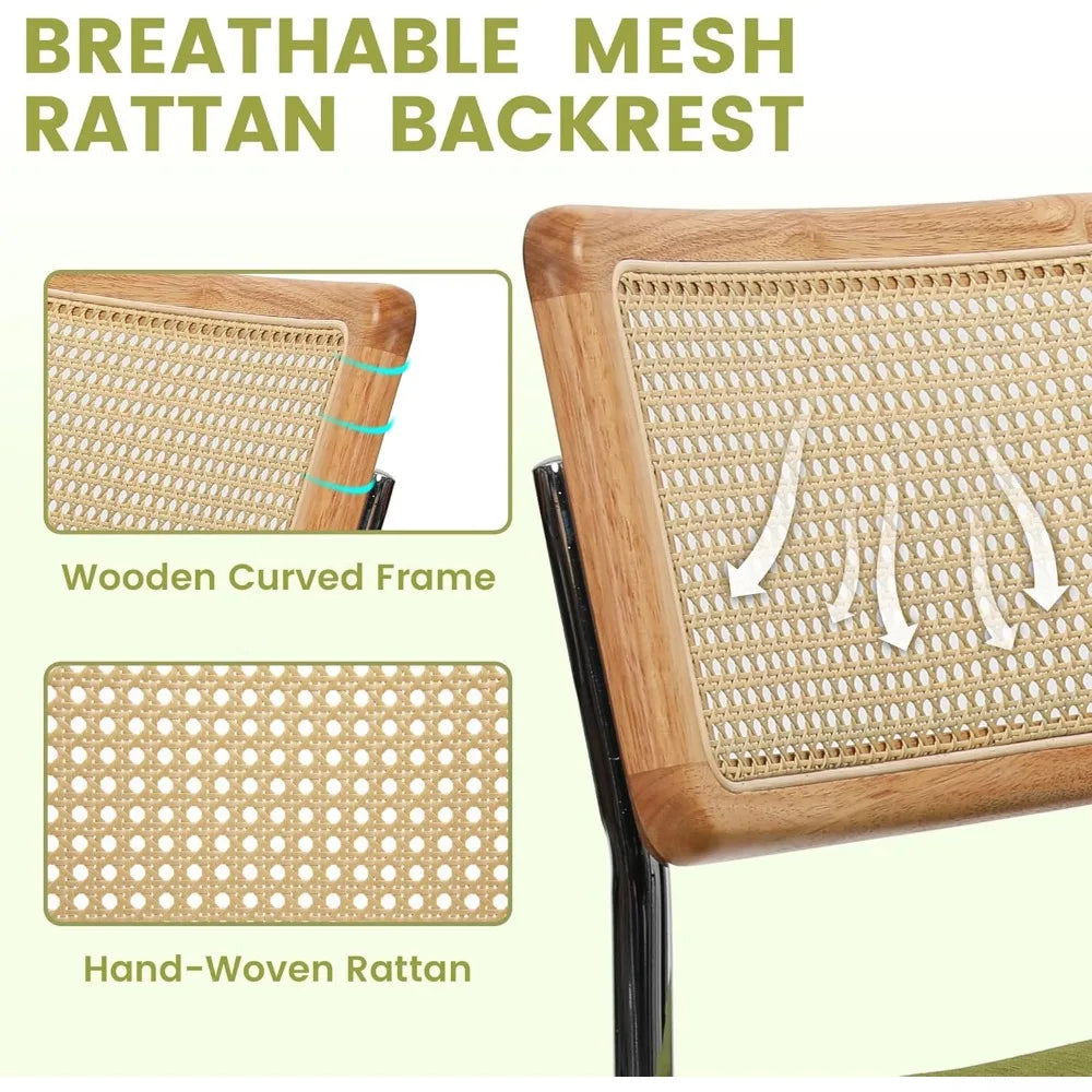 4 Modern Cesca Cane Handwoven Rattan