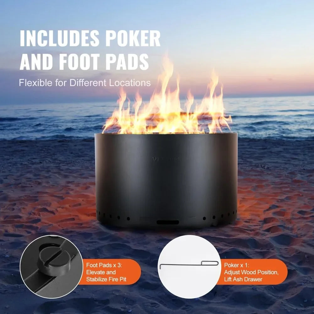 28" Smokeless Fire Pit/Stove/Bonfire