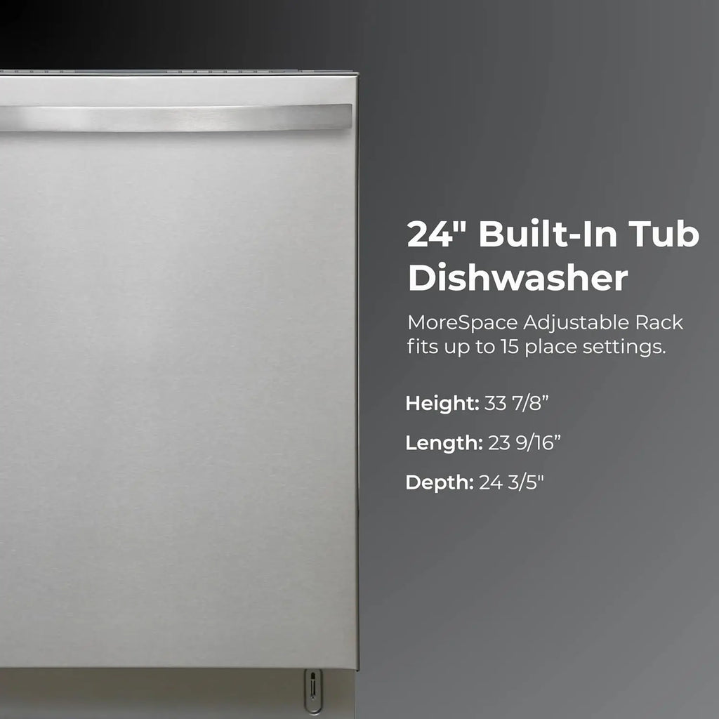24' Built-In Dishwasher with Turbo Dry