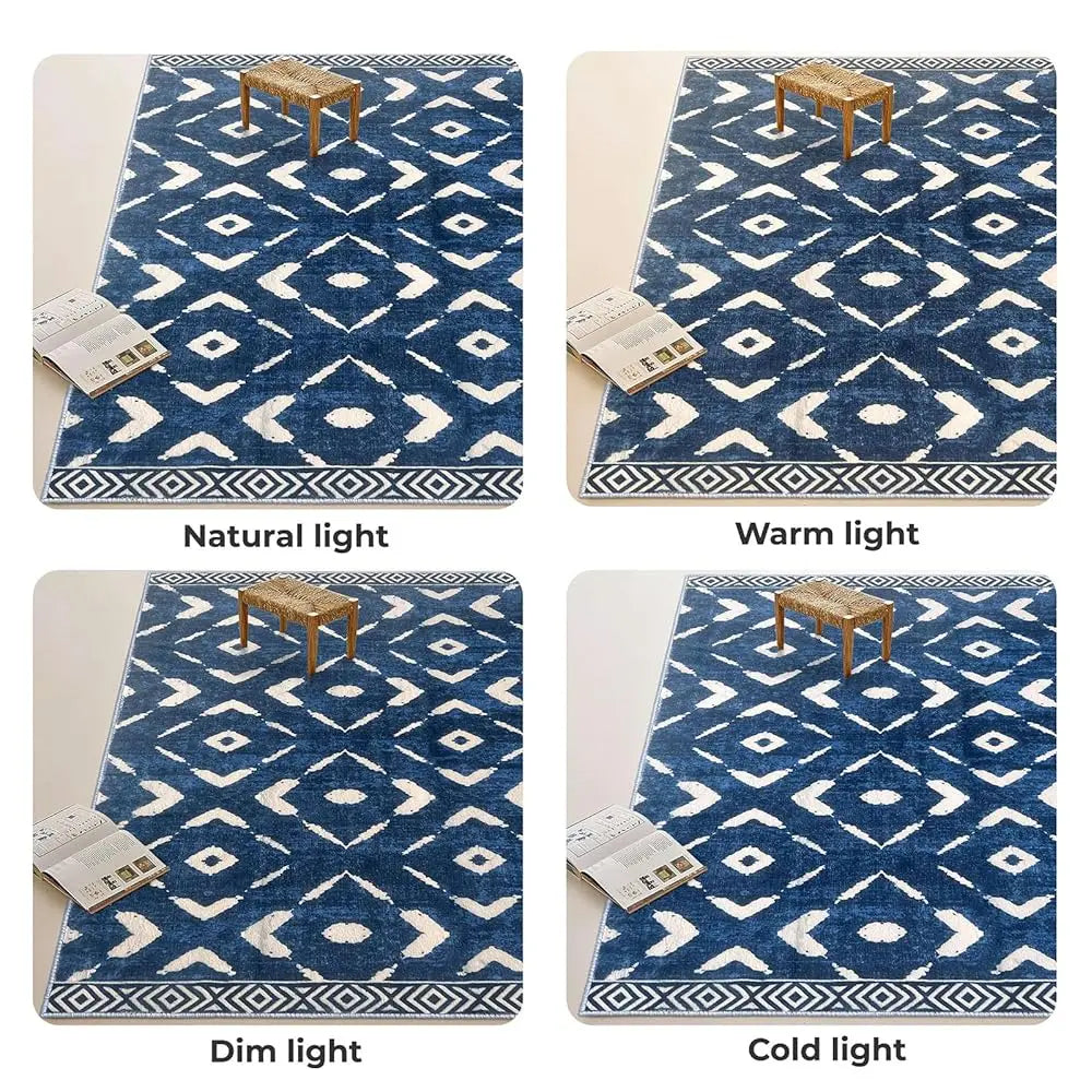 8x10 Printed Moroccan Boho Washable