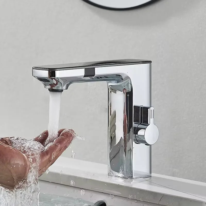 Gun Grey Smart Sensor Basin Digital Display