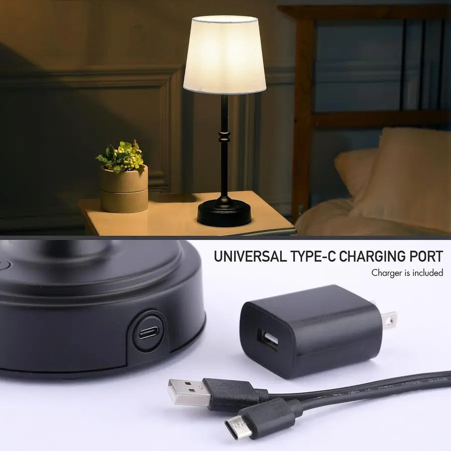 Cordless LED Lamp w/Dimmer rechargeable