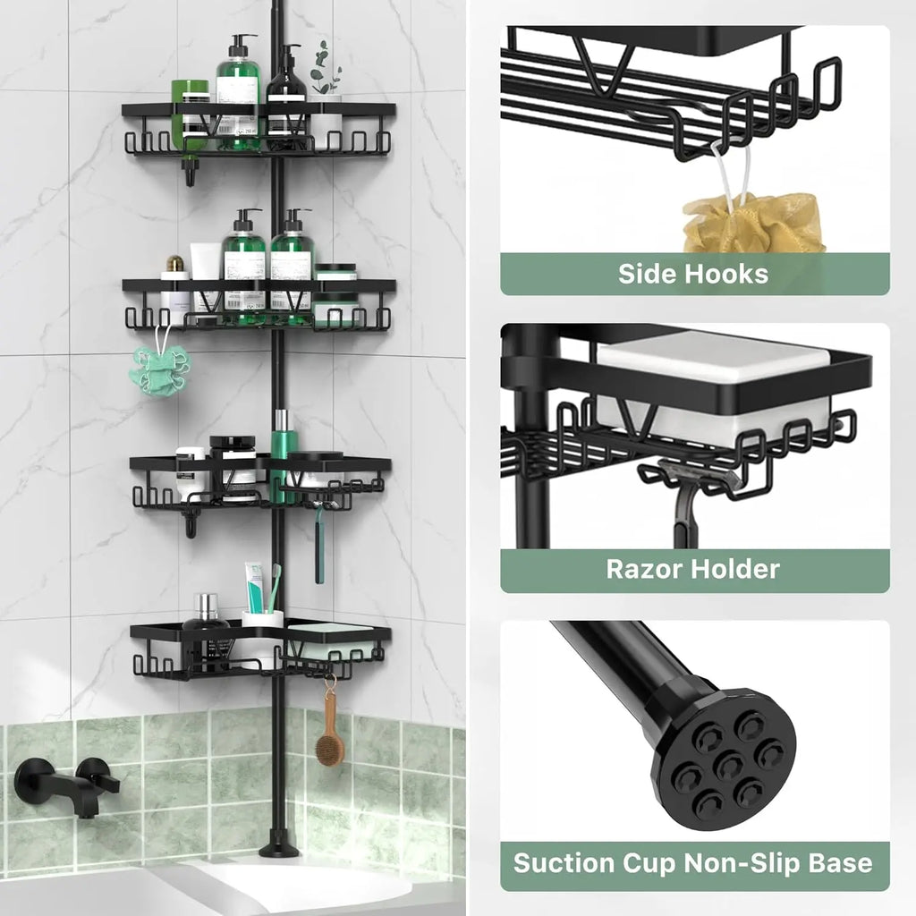 4-Tier Stainless Steel Adjustable Caddy
