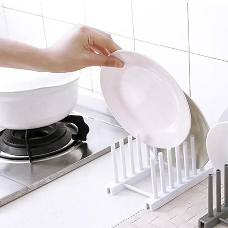 Wooden Dish Drainer Rack Plate Stand
