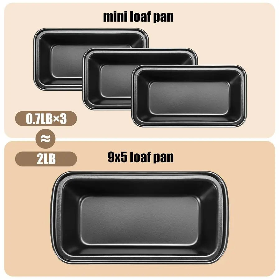 12 Pcs Mini Loaf Pan Non-Stick