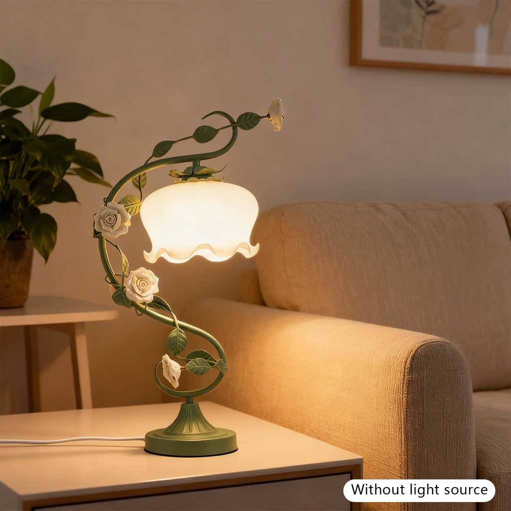 Rural style rose glass Lamp