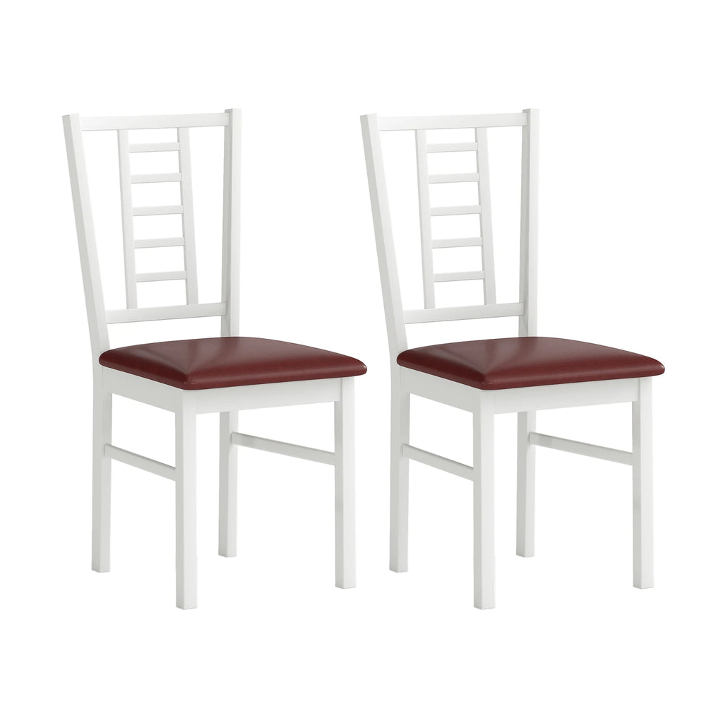 2 Wood Dining Chairs Padded Seat