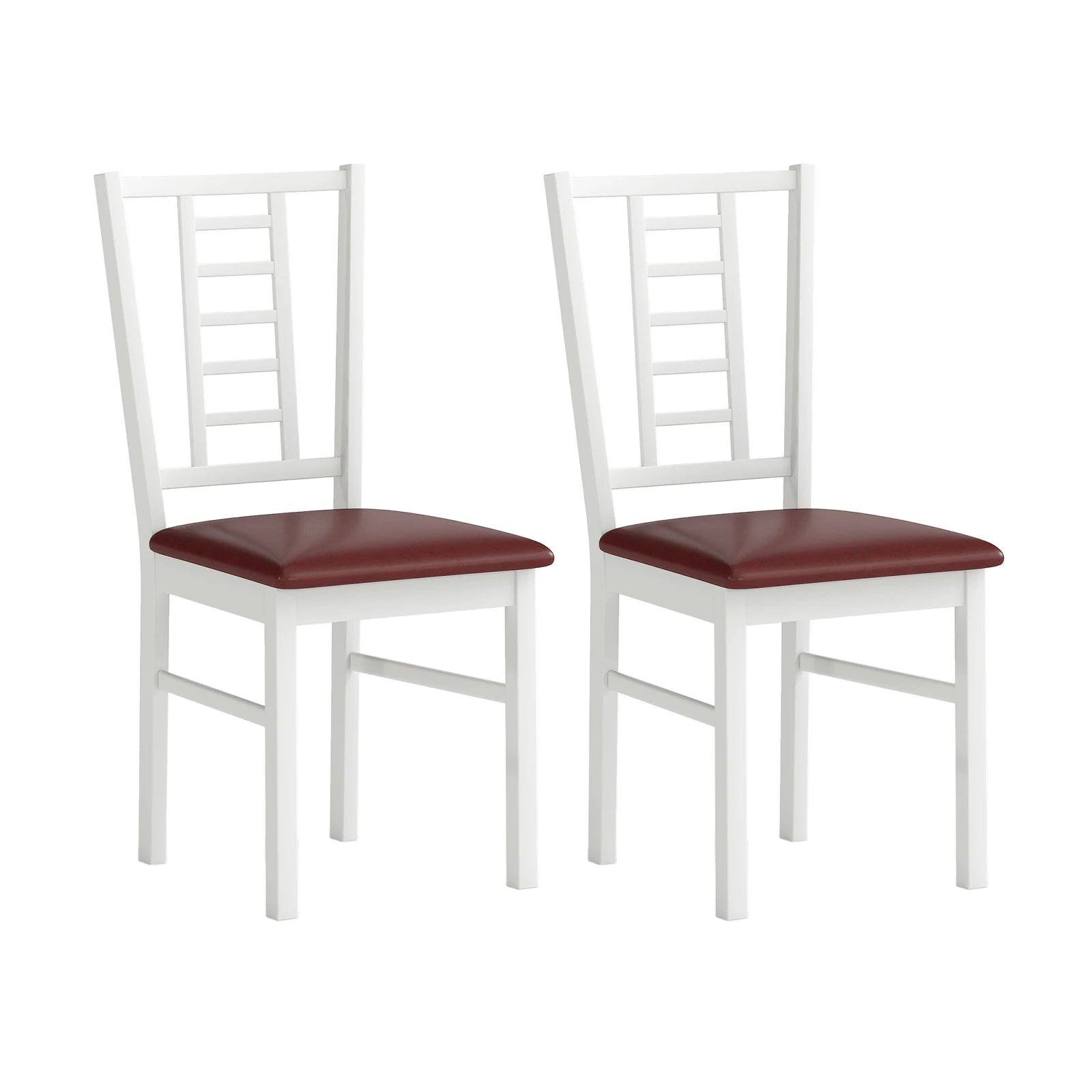 2 Wood Dining Chairs Padded Seat