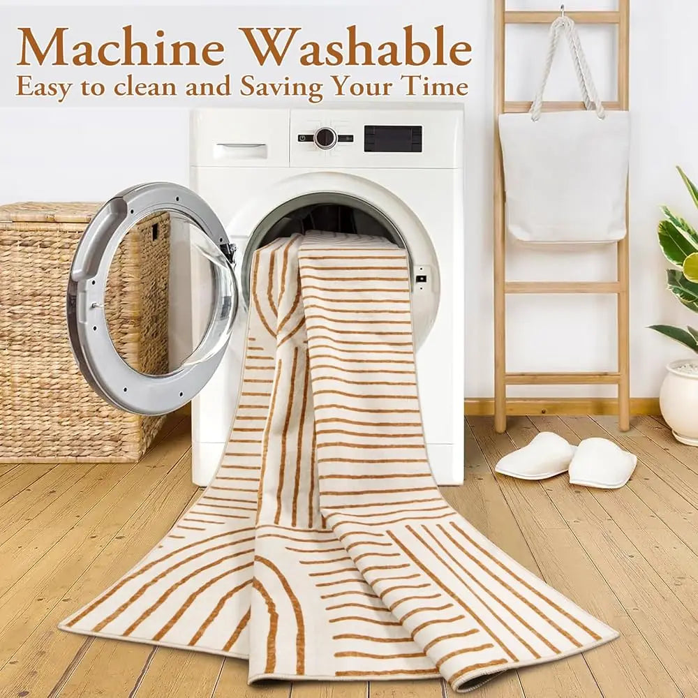Washable Area Rug 5X7, Geometric