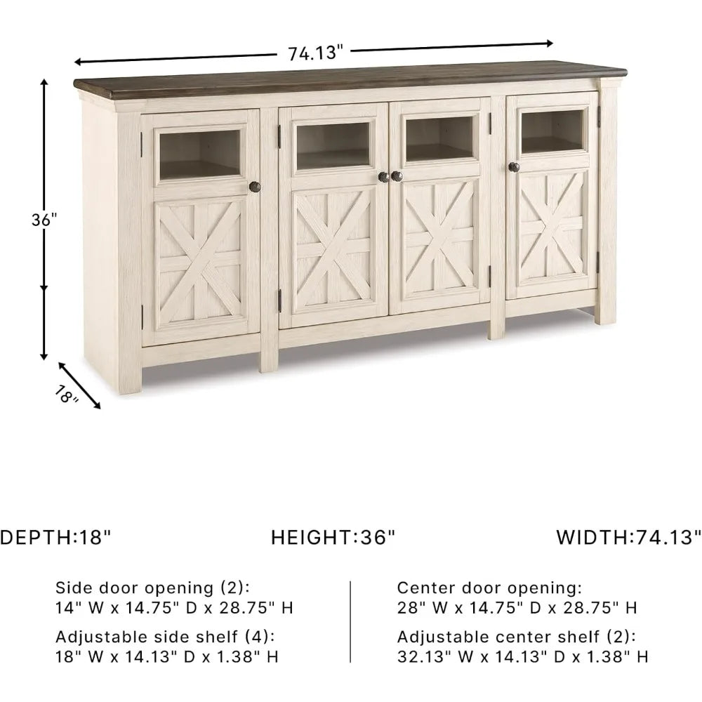 Farmhouse TV Stand, up to 72" TV