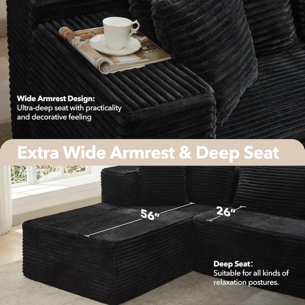 106" Modular Cloud Sectional
