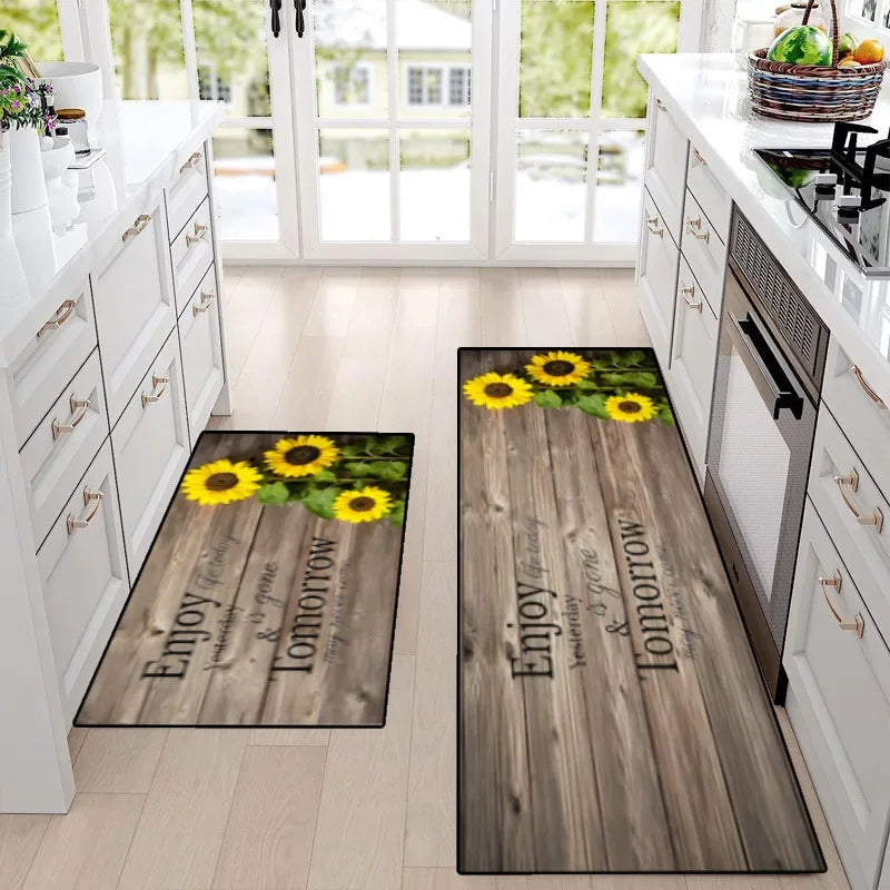 Playful Sunflower Print Kitchen