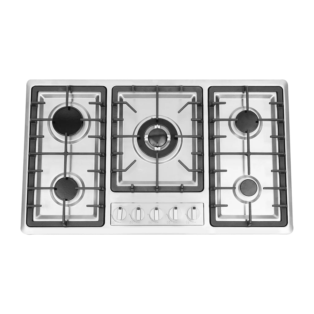 5-Burner Gas Cooktop Stainless Kitchens/Restaurants