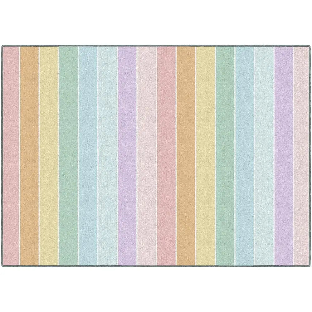 5x7'6" Pastel Rainbow Stripe