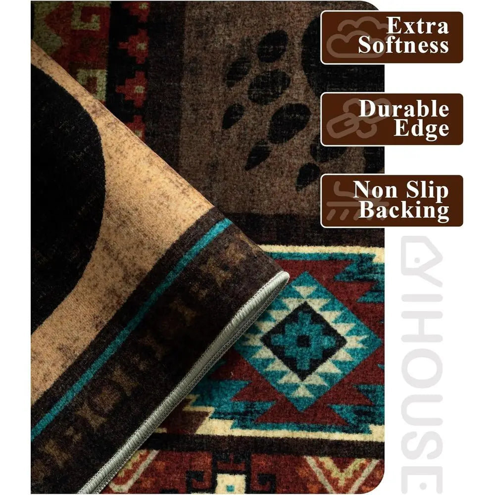 8x10 Southwestern Lodge-Style Bear