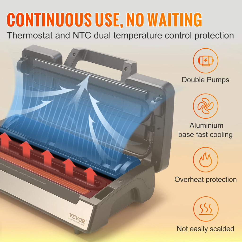 90Kpa 130W Vacuum Sealer Food Packaging Machine