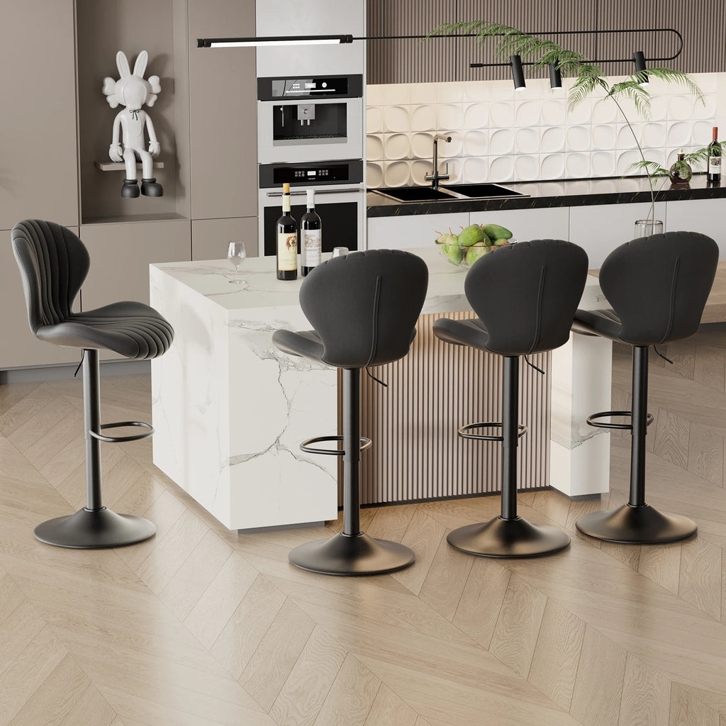 (2) Adjustable Modern Bar Stools