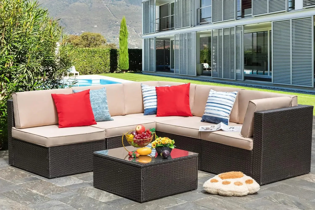 7-Piece Patio Set W/ Fire Pit