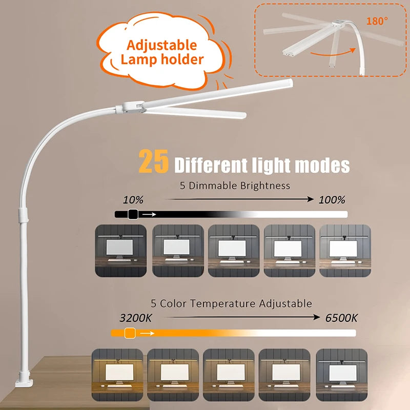 Double Head LED desk Lamp