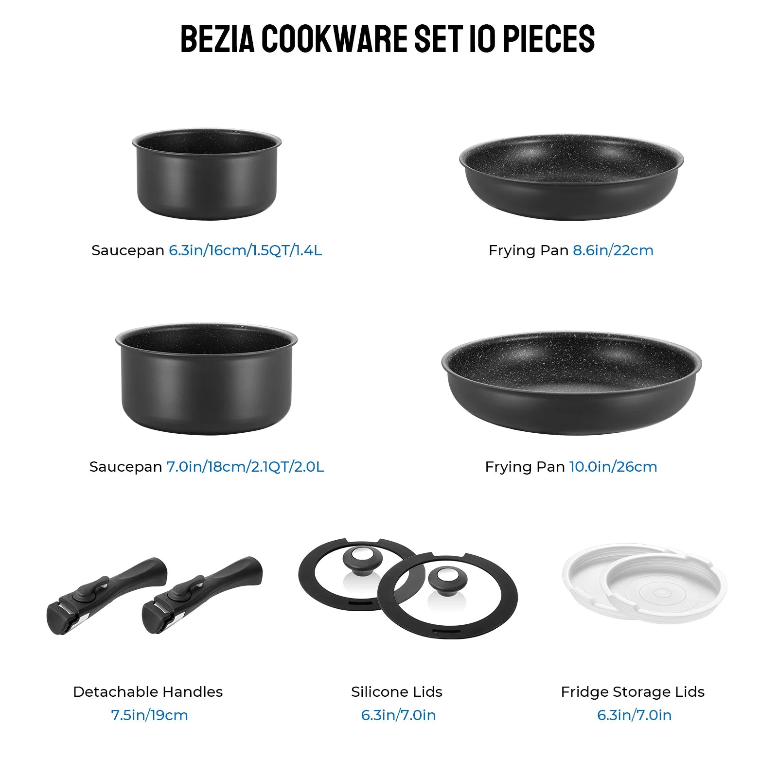 Induction Cookware Set 10 Pcs Nonstick Set