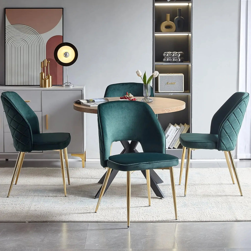 4 Modern Forest Green Velvet