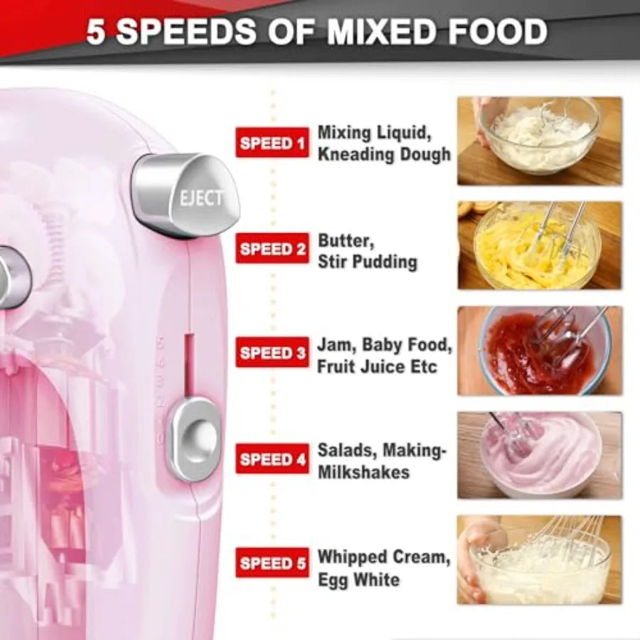 Mixer Electric Handheld 400W 5-Speed