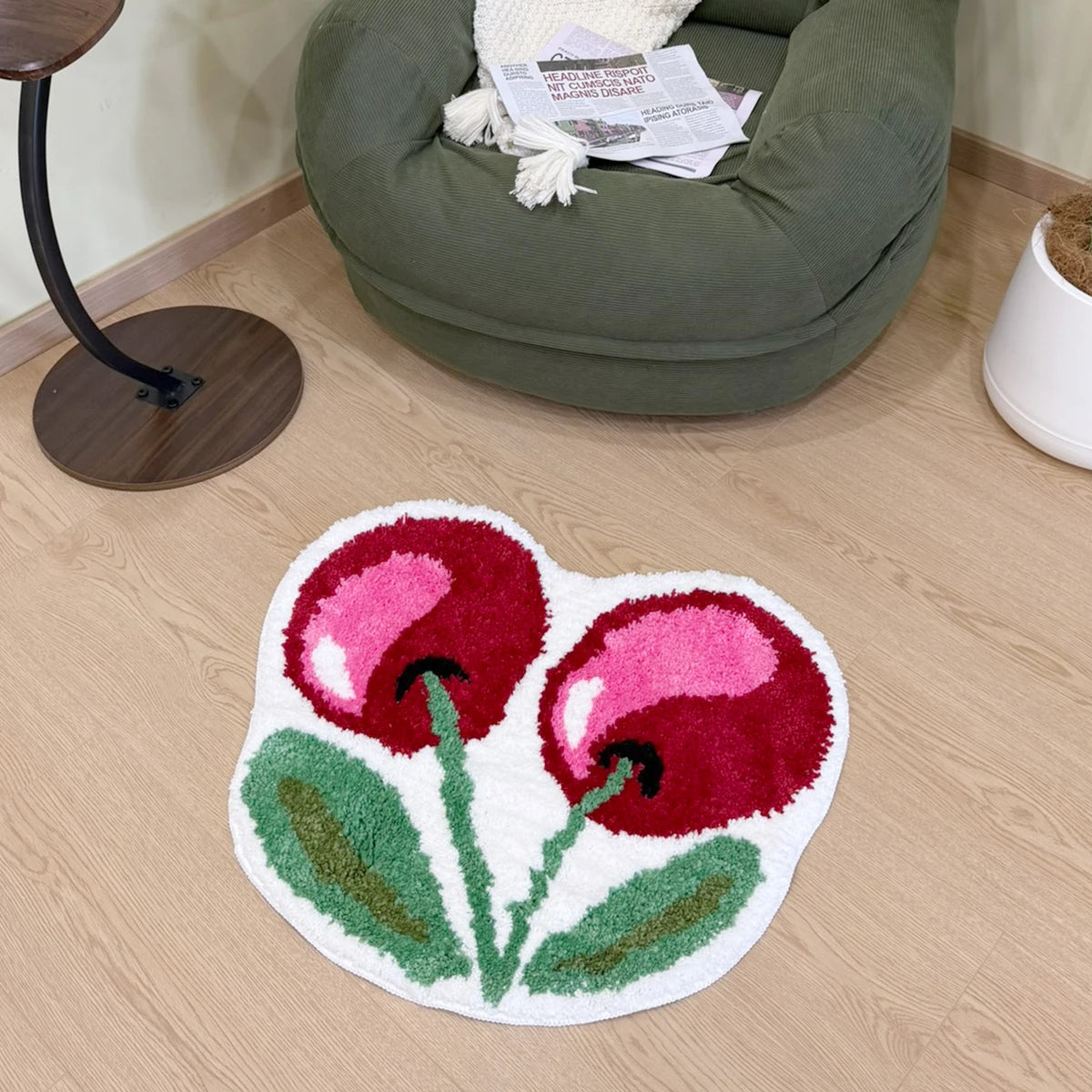 Double Cherry Tufted Fluffy Shaggy