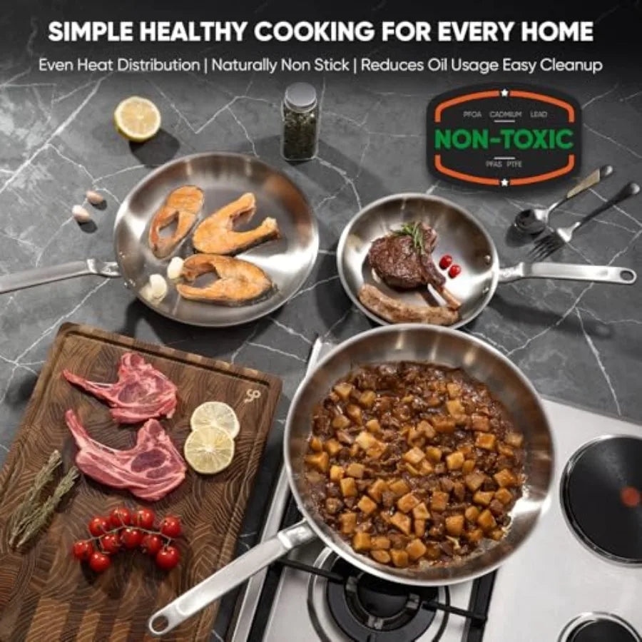 Mini Stainless Steel Frying Pan - 5 Ply