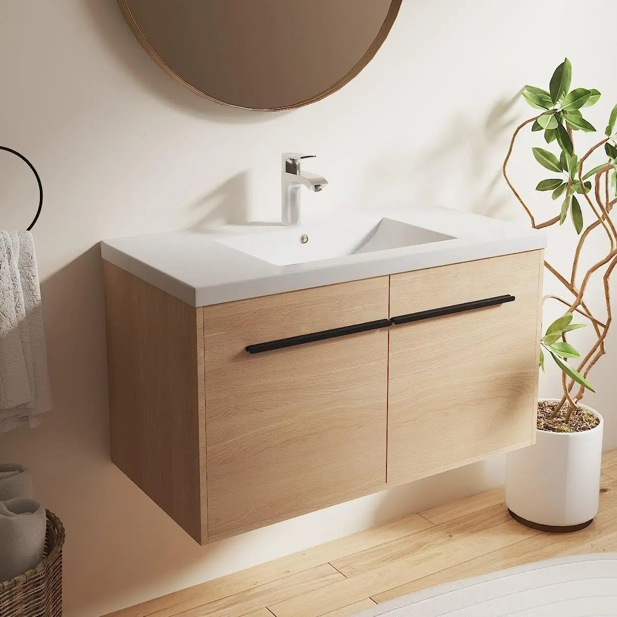 36" Floating Bathroom Vanity with Sink