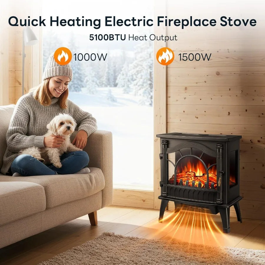 Freestanding Electric Fireplace Stove