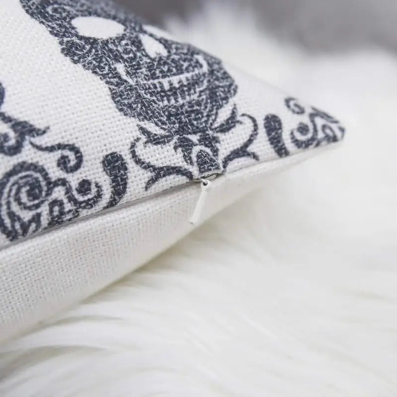 Gothic Damask Skull Pillow