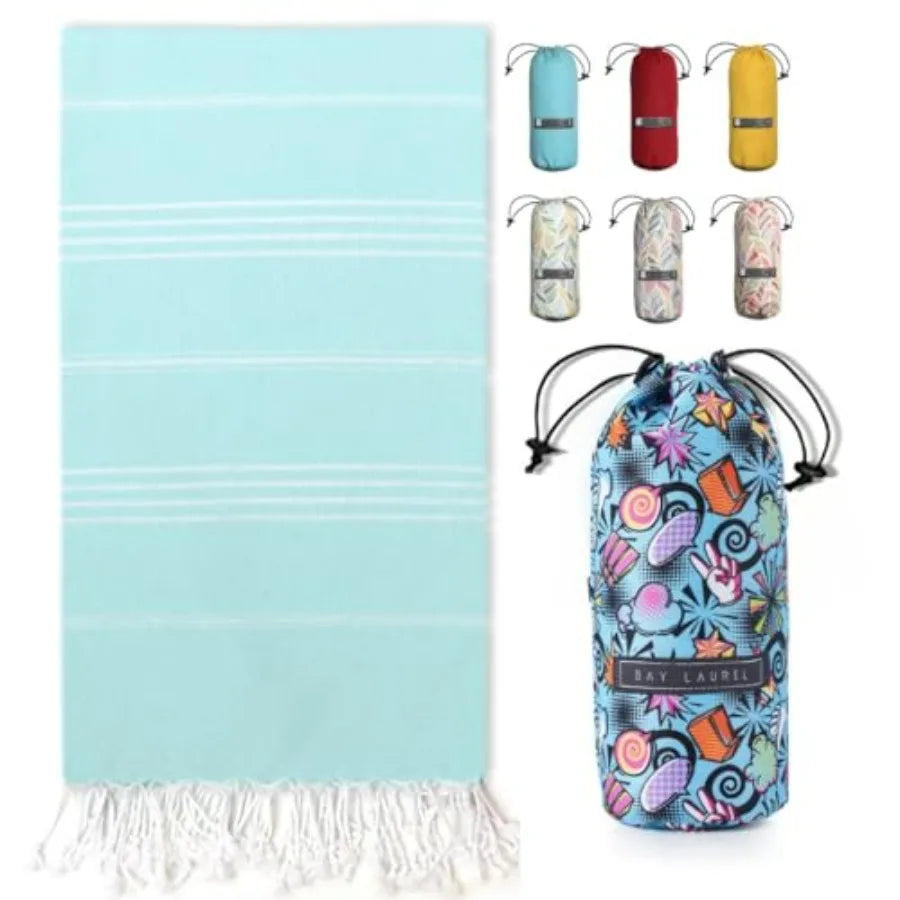 Turkish Beach Towel with Travel Bag 39 x 71
