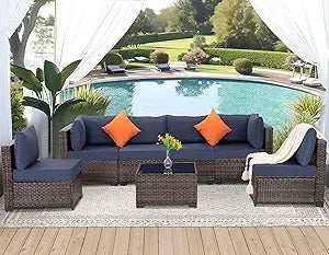 7-Piece Wicker Patio Set
