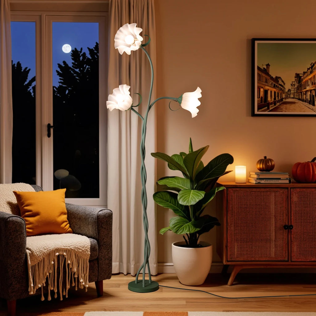 Dimmable Retro 3-Head Flower Lamp