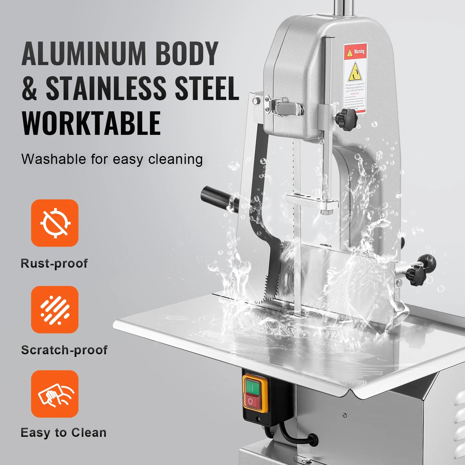 650W 1100W 1800W Commercial Electric Meat Bandsaw Stainless