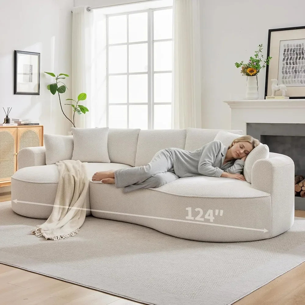 Oversized Boneless Curved Sectional