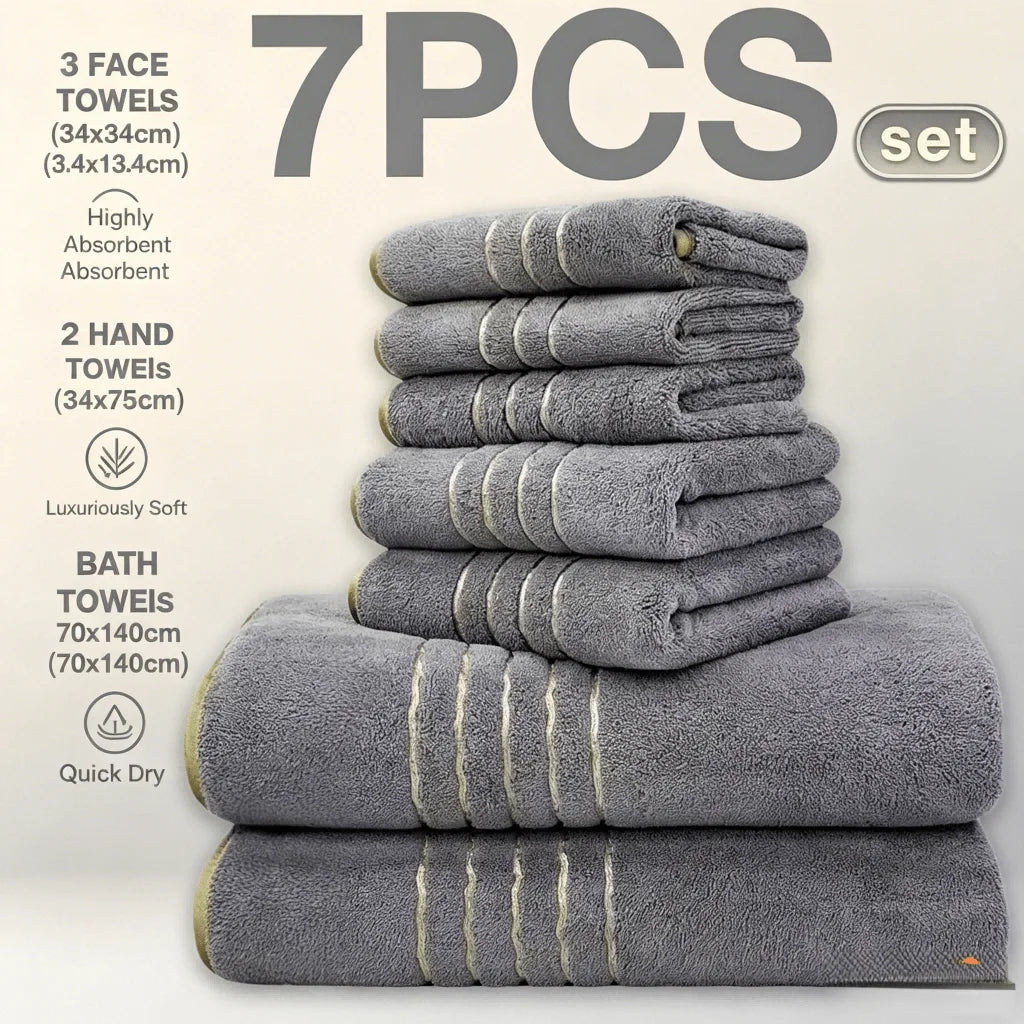 7-Piece Embroidered Bathroom Decor