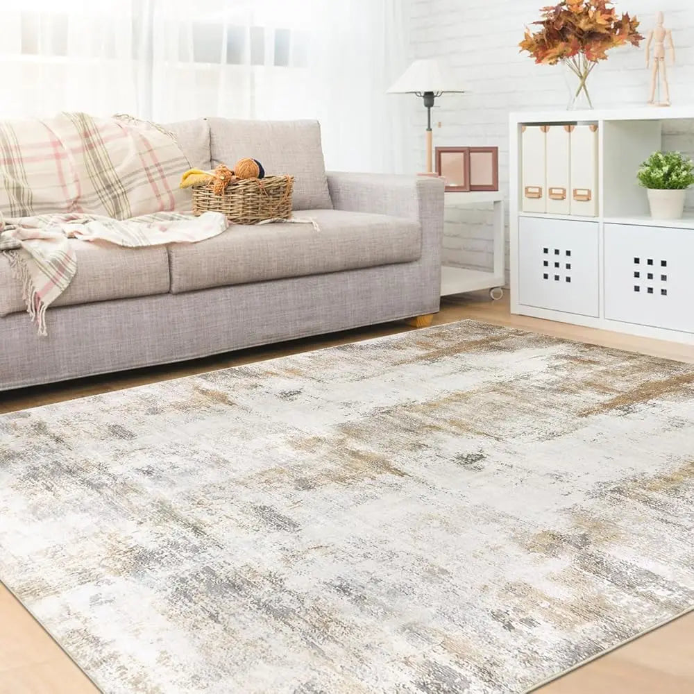 5X8 Area Rug, Abstract Washable